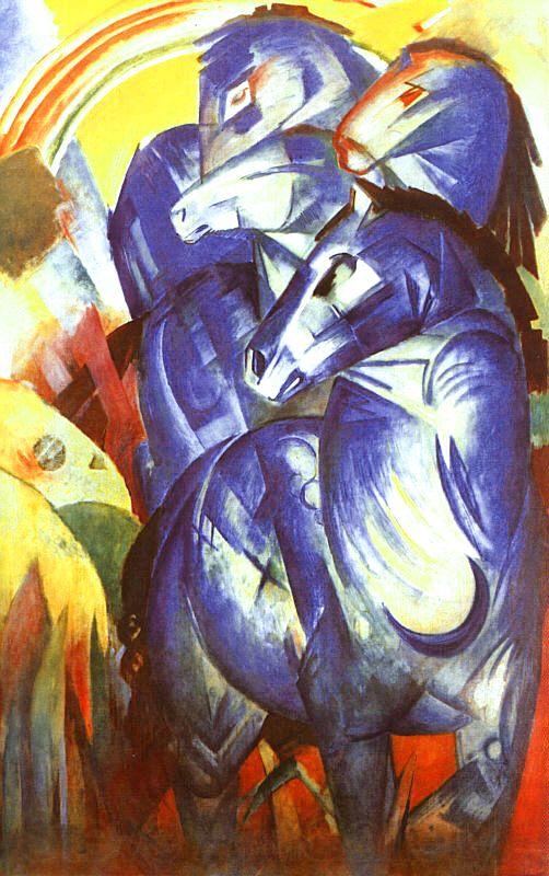 Franz Marc The Tower of Blue Horses Germany oil painting art